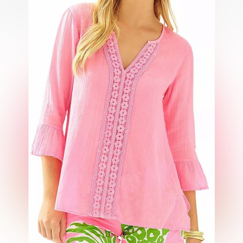 Lilly Pulitzer Luci V-Neck Pink Size S